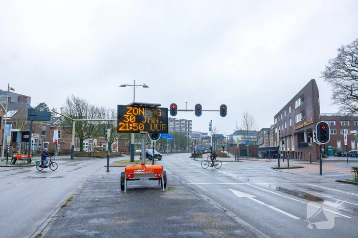 Tekstkarren geplaatst na ernstig ongeval
