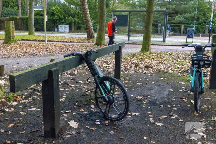 Opnieuw een elektrische deelfiets in brand