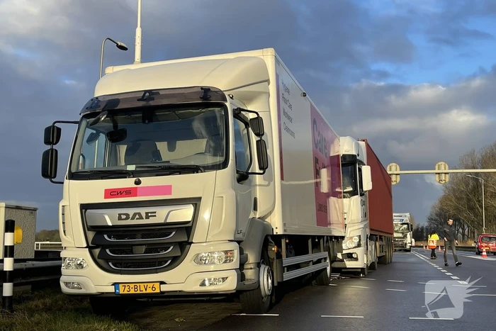 Drie vrachtwagens betrokken bij kettingbotsing