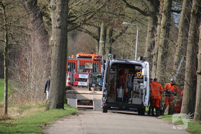 Weg afgesloten vanwege waterlekkage