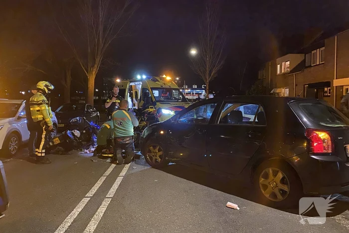 Scooterrijder gewond door ongeval met automobilist