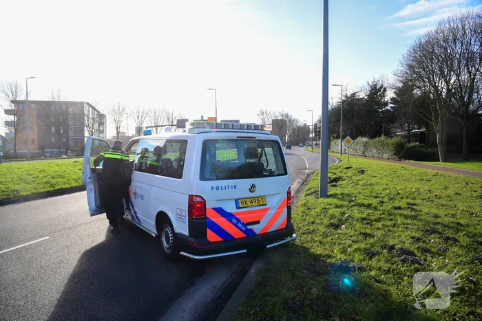 Auto vliegt uit de bocht en botst op paal