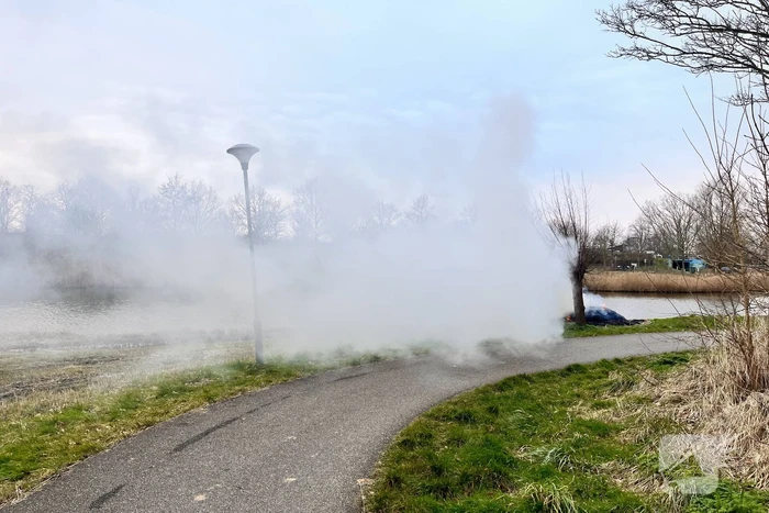Veel rook en vuur bij brand in riet
