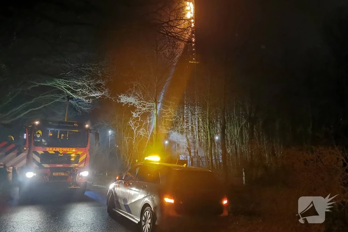 Zendmast in brand