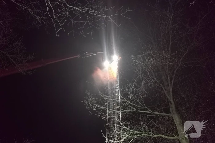 Zendmast in brand