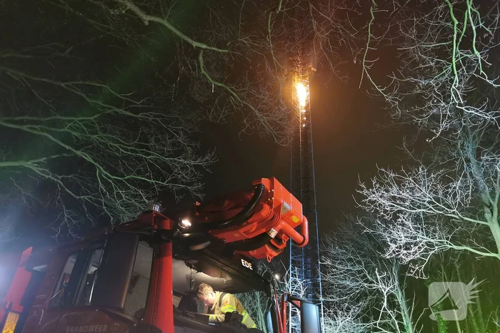 Zendmast in brand