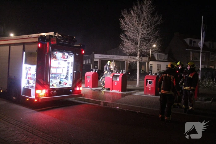 Brand in ondergrondse container snel geblust