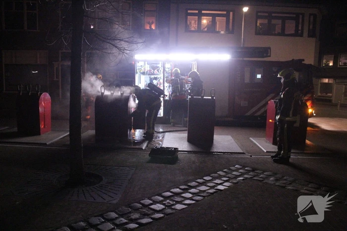 Brand in ondergrondse container snel geblust