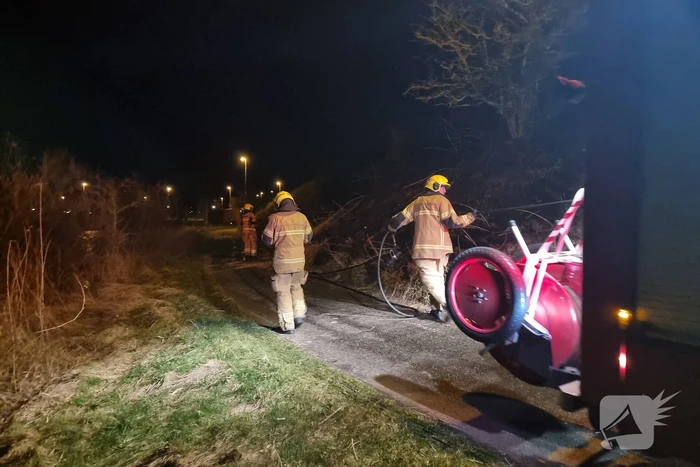 Brand in duinen snel geblust