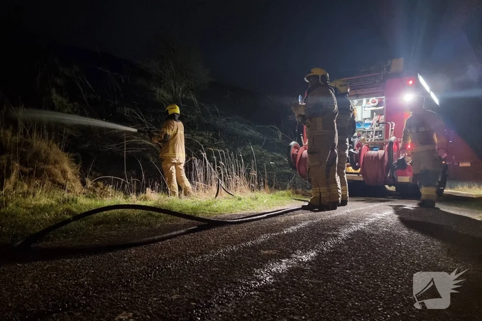 Brand in duinen snel geblust