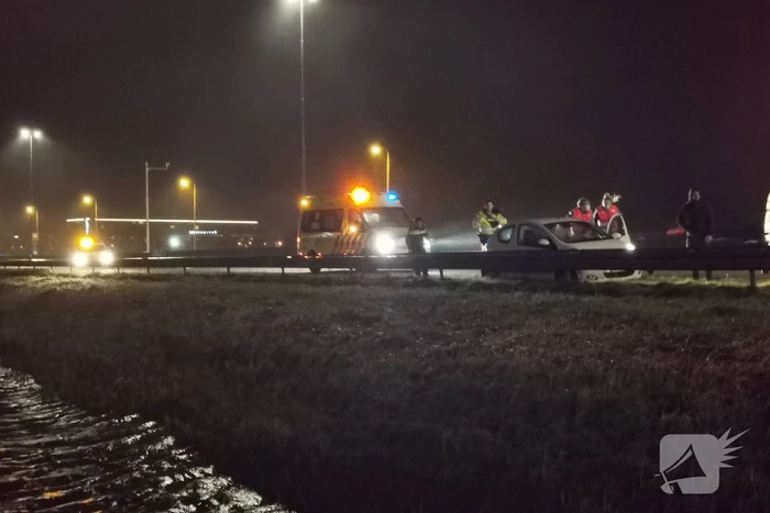 Enkelzijdig ongeval op de snelweg