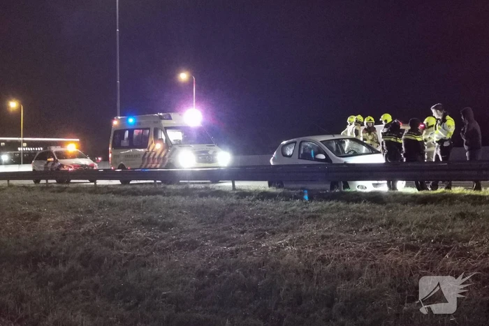 Enkelzijdig ongeval op de snelweg