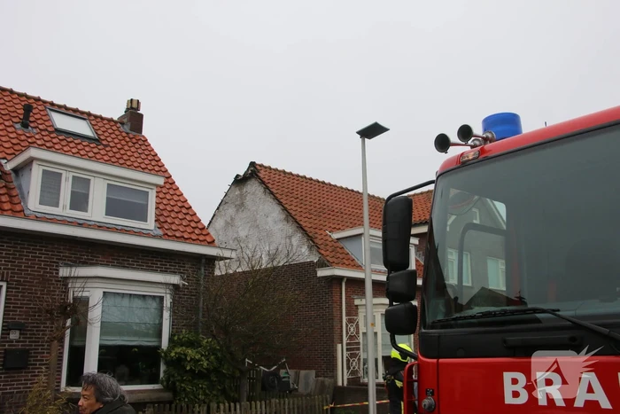 Deel van dak verwoest door wind