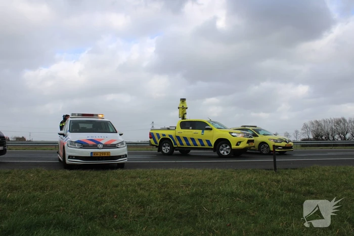 Schade aan bestelbus door harde wind