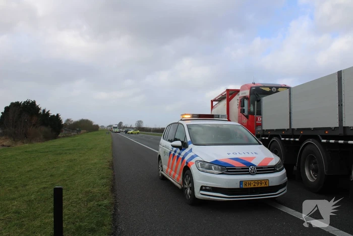 Schade aan bestelbus door harde wind