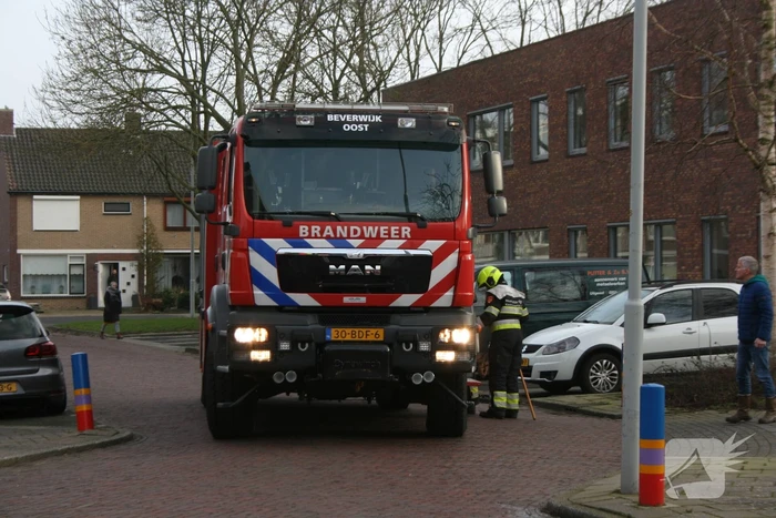 Gevel stort in door harde wind