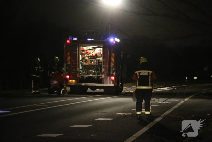 Provincialeweg tijdelijk afgesloten door stormschade