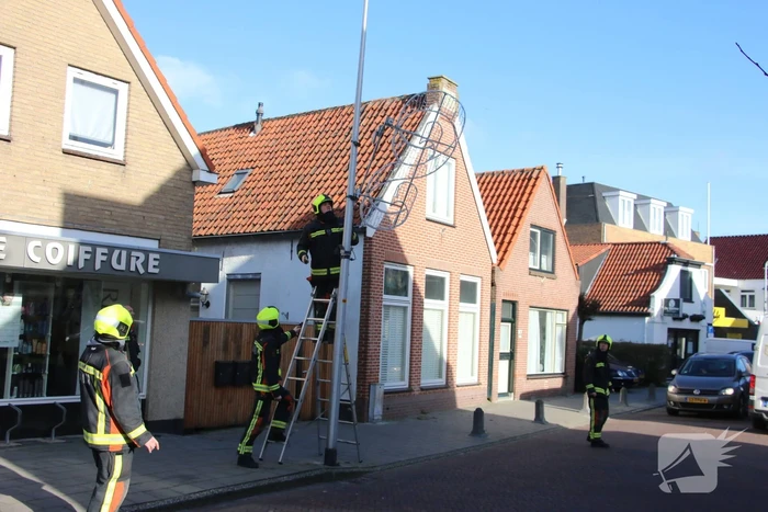 Sierverlichting verwijderd door de brandweer