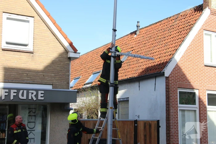 Sierverlichting verwijderd door de brandweer
