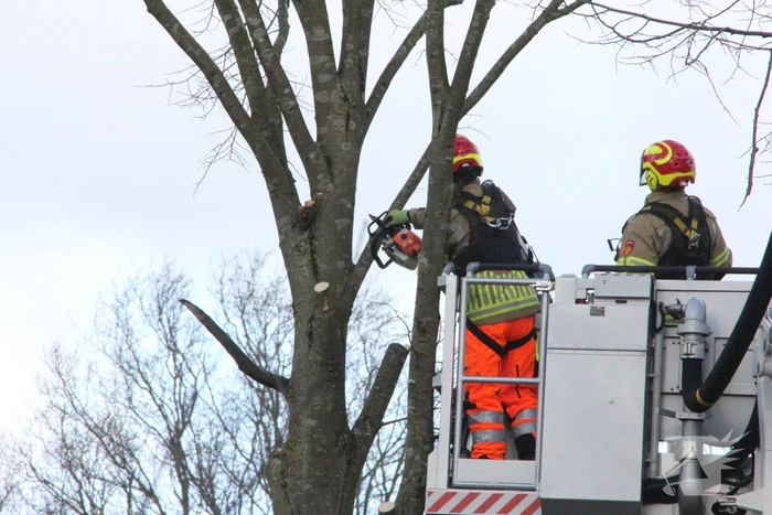 Brandweer en gemeente stellen door storm beschadigde bomen veilig