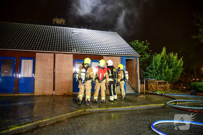 Forse brand in slaapkamer van woning