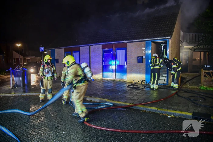 Forse brand in slaapkamer van woning