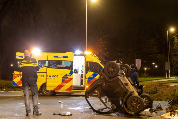 Gewonden bij ongeval op rotonde
