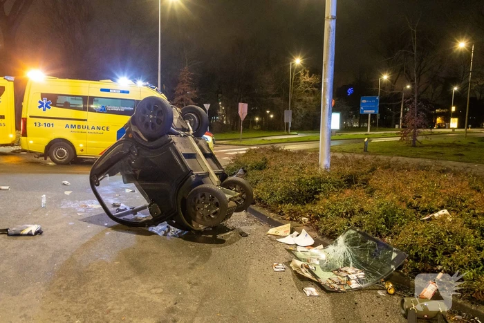 Gewonden bij ongeval op rotonde