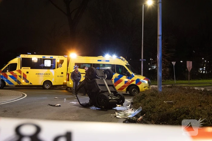 Gewonden bij ongeval op rotonde