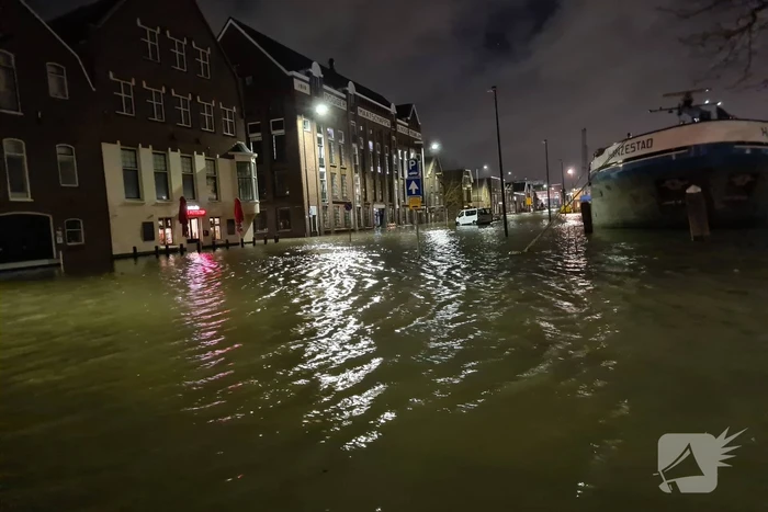Gebied afgesloten door hoogwater