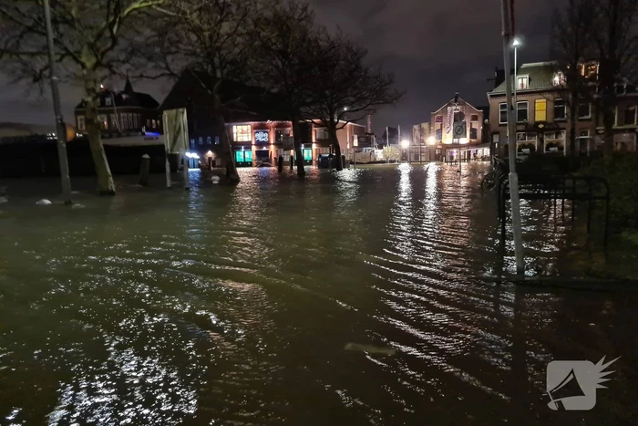 Gebied afgesloten door hoogwater