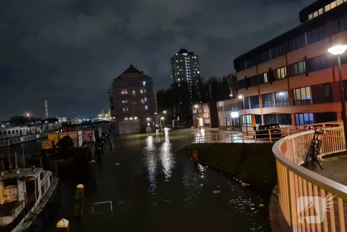 Gebied afgesloten door hoogwater