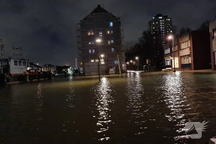 Gebied afgesloten door hoogwater