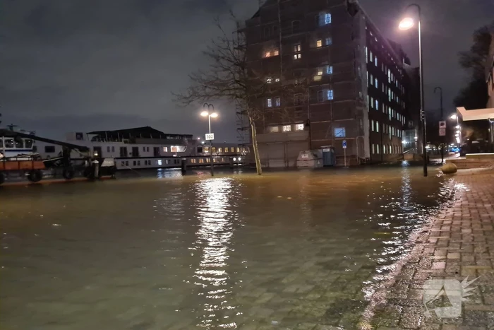 Gebied afgesloten door hoogwater