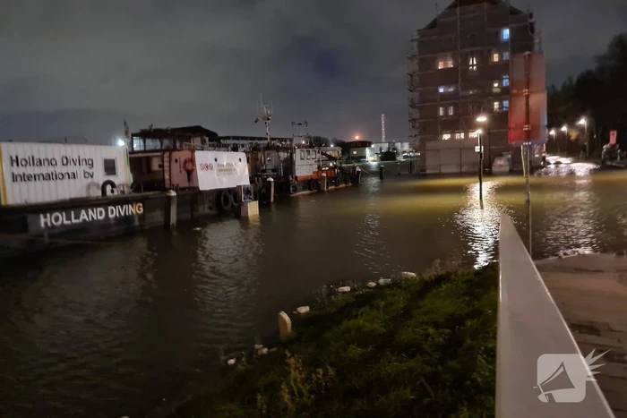 Gebied afgesloten door hoogwater