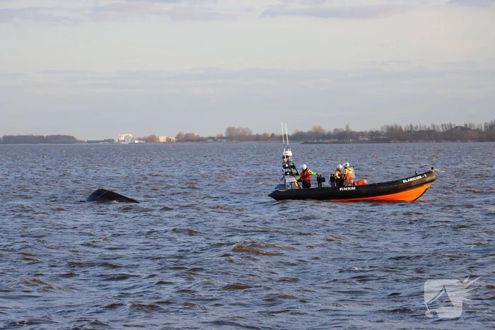 Grote zoekactie op Gooimeer na omslaan vissersboot