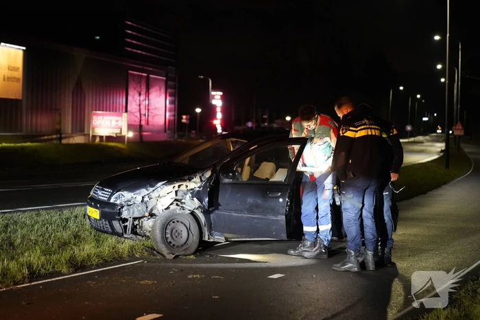 Bestuurder aangehouden na eenzijdig ongeval