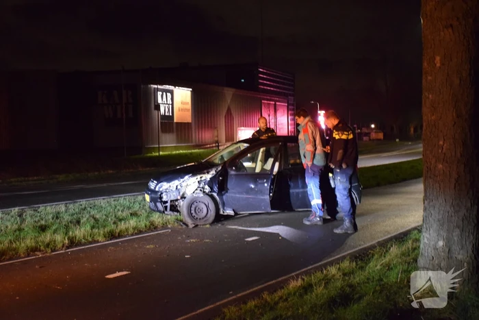 Bestuurder aangehouden na eenzijdig ongeval