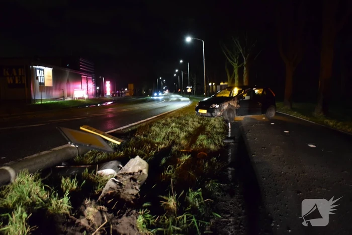 Bestuurder aangehouden na eenzijdig ongeval