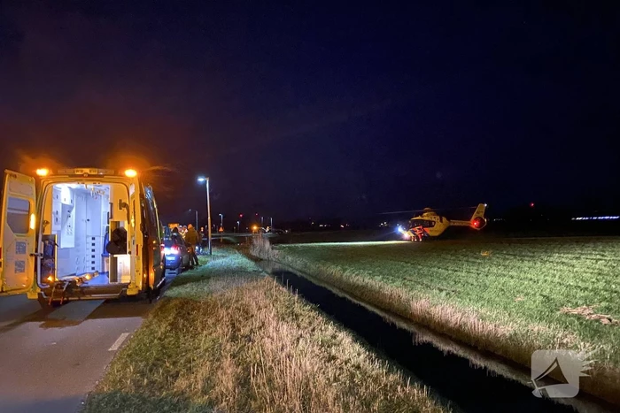 Traumahelikopter landt voor eenzijdig ongeval