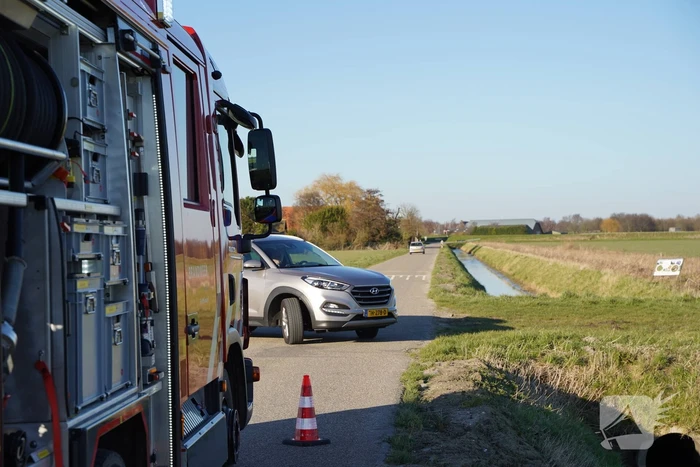 Weg afgesloten vanwege brand in schoorsteen