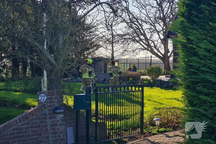 Weg afgesloten vanwege brand in schoorsteen