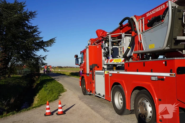 Weg afgesloten vanwege brand in schoorsteen