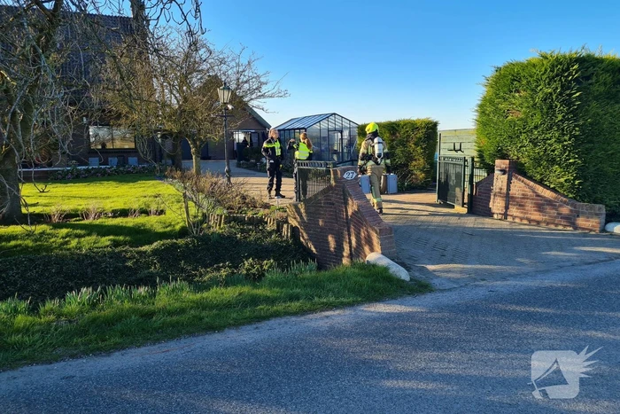 Weg afgesloten vanwege brand in schoorsteen