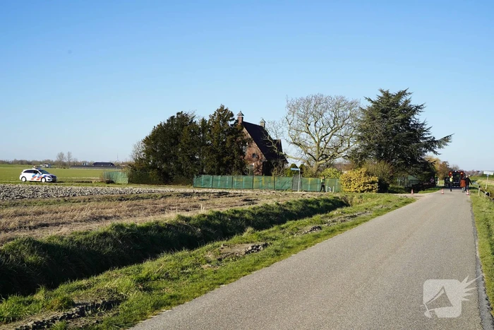 Weg afgesloten vanwege brand in schoorsteen