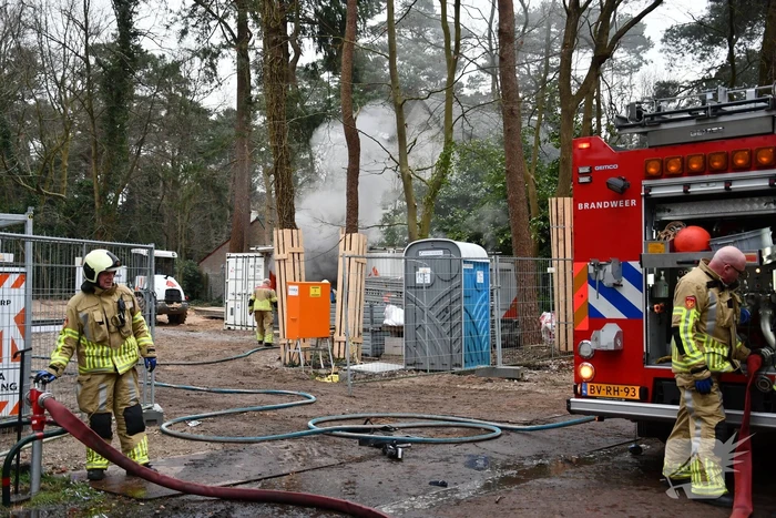 Brandweer ingezet voor brand op bouwplaats