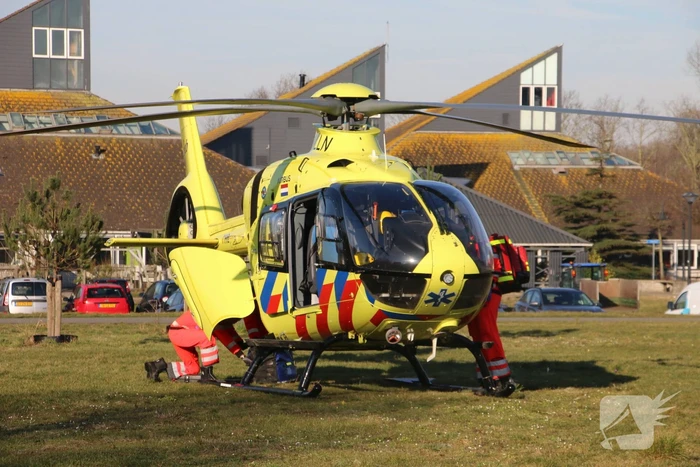 Traumahelikopter trekt veel bekijks