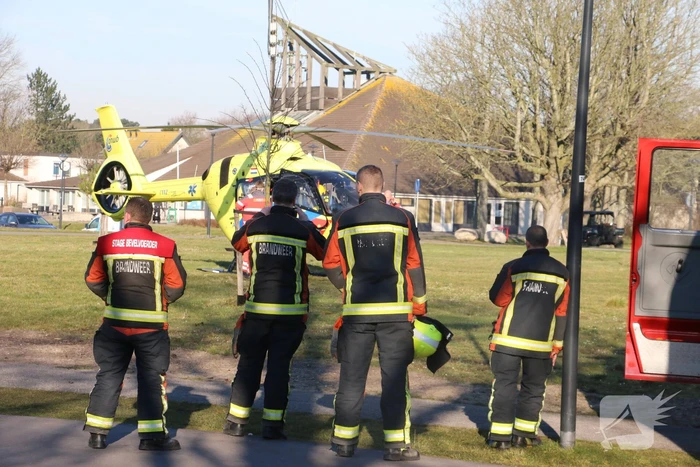 Traumahelikopter trekt veel bekijks