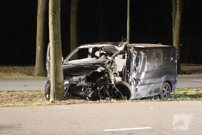Bestuurder zwaargewond bij botsing met boom