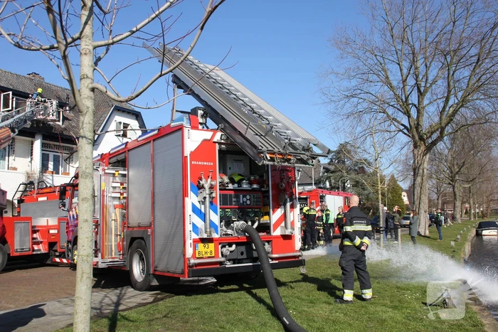 Brand in dakkapel van villawoning